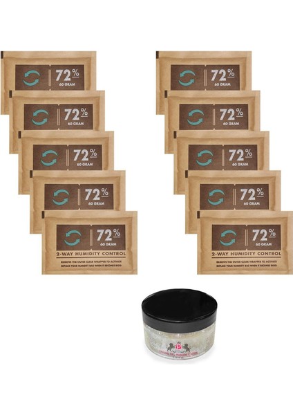 72 60G Humidor Puro Kutusu Nemlendirici 10LU Paket