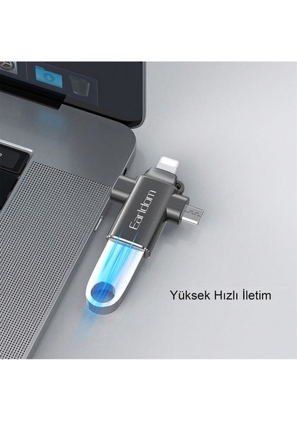 Earldom OT80 3in1 Otg Dönüştürücü - Siyah