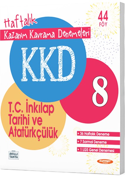 Kurmay Yayınları LGS 8.Sınıf T.C.İnkılap Tarihi ve Atatürkçülük Haftalık Kazanım Kavrama Denemeleri