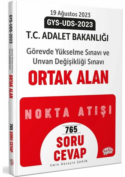 Editör Yayınları Adalet Bakanlığı GYS-Uds Ortak Alan Soru-Cevap