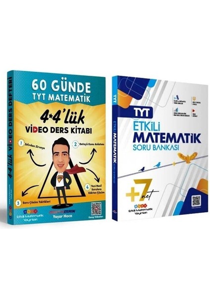 Etkili Matematik Yks Tyt Matematik Soru + 60 Günde Video Ders 2 Kitap Set Etkili Matematik modelleri