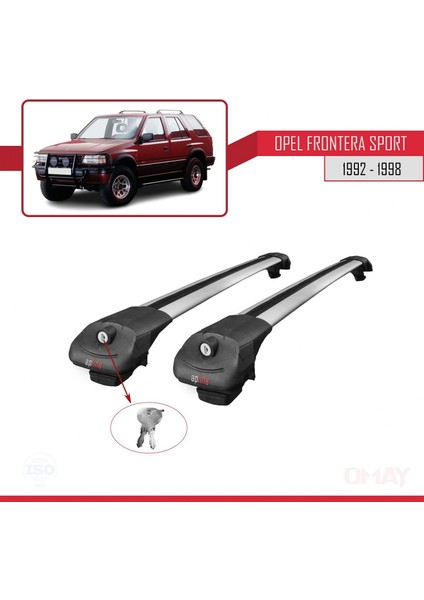 Opel Frontera Sport 1992-1998 Arası ile Uyumlu Ace-1 Ara Atkı Tavan Barı Gri