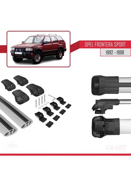 Opel Frontera Sport 1992-1998 Arası ile Uyumlu Ace-1 Ara Atkı Tavan Barı Gri