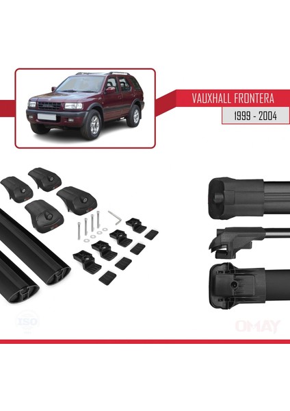 Vauxhall Frontera 1999-2004 Arası ile Uyumlu Ace-1 Ara Atkı Tavan Barı Siyah