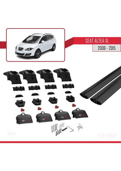 Seat Altea Xl 2006-2015 Arası ile Uyumlu Ace-2 Ara Atkı Tavan Barı Siyah