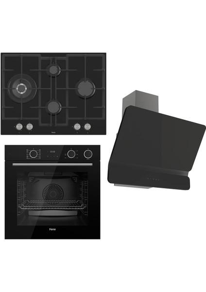 Steamart Serisi Buharlı Pişirme Siyah Set (ED075 + XE64CS +D080 )