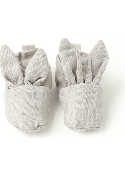 Cotton Grey Tavşan Kulaklı Müslin Bebek Patik 0-6 Ay fiyatları