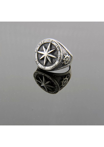 925 Ayar Gümüş Pusula Yüzük modelleri