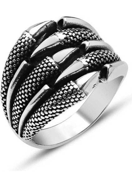 Kartal Pençesi Tasarım Taşsız 925 Ayar Gümüş Erkek Yüzük fiyatları