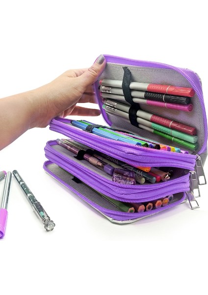 Kalem Kutusu Bts Desenli Kpop Organizer Kalemkutu Vegan Deri Üç Bölmeli Kalemlik fırsatları