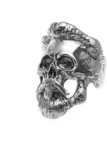 925 Ayar Gümüş Kuru Kafa Motifli Yüzük