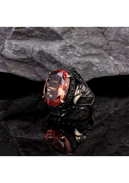 925 Ayar Zultanit Taşlı Gümüş Erkek Yüzük Silver modelleri