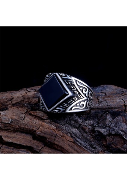 925 Ayar Gümüş Oniks Taşlı Model Yüzük indirimleri