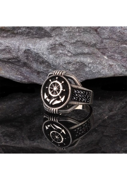 Deniz Çapası 925 Ayar Gümüş Erkek Yüzük Silver modelleri