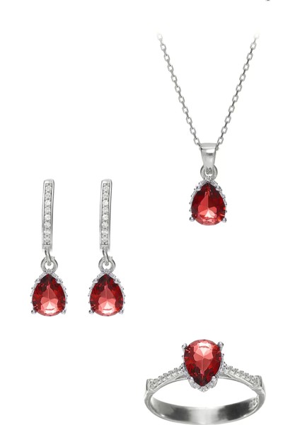 925 Ayar Gümüş Modern Kadın Takı Set