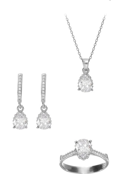 925 Ayar Gümüş Modern Kadın Takı Set fiyatları