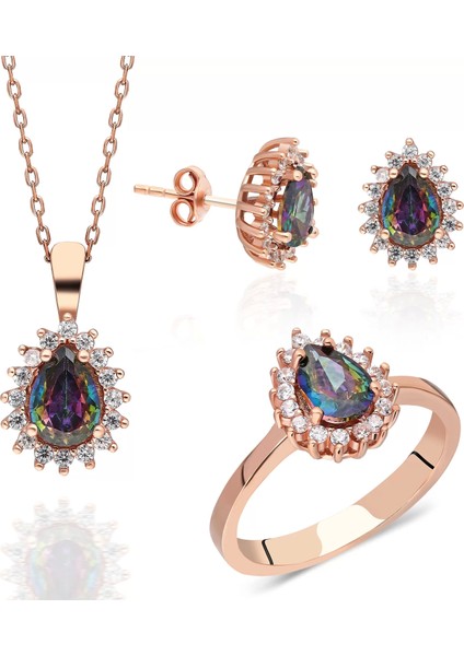 925 Ayar Gümüş Modern Kadın Takı Set