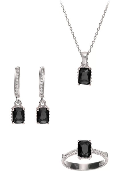 925 Ayar Gümüş Modern Kadın Takı Set