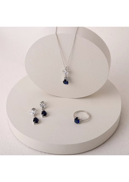 925 Ayar Zirkon Taşlı Kadın Silver Set fırsatları