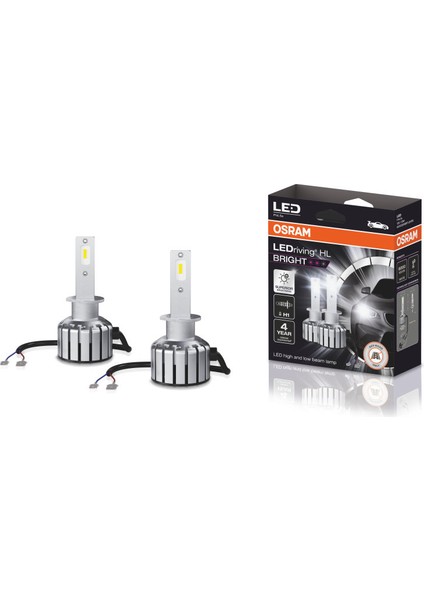 H1 LED Xenon Kit Ledriving Hl Brıght %300 Fazla Işık / 4 Yıl Garantili 12V (2 Adet Far Için)