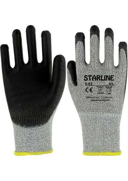 Starline E-62 Kesilmeye Dirençli Eldiven Gri 9
