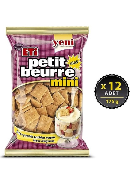 Petibör Mini Bisküvi 175 gr x 12 Adet