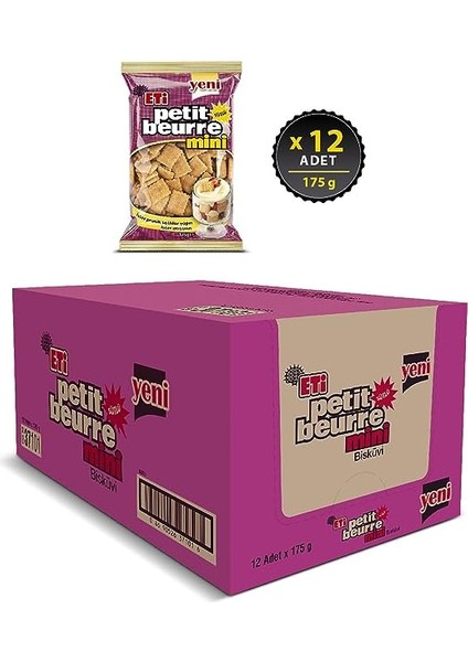 Petibör Mini Bisküvi 175 gr x 12 Adet fiyatları