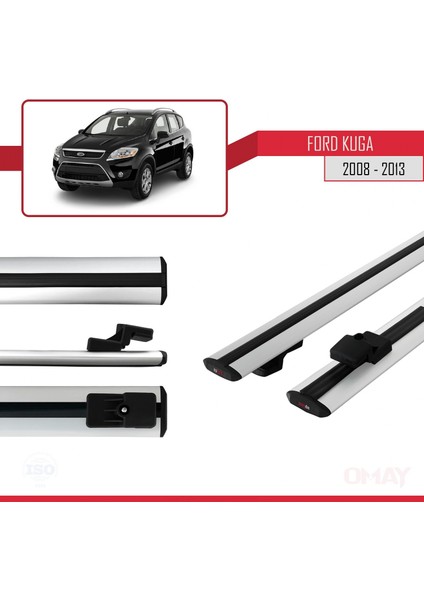 Ford Kuga 2008-2013 Arası ile Uyumlu Basıc Model Ara Atkı Tavan Barı Gri