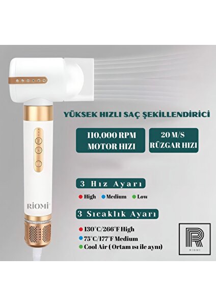 Pro Saç Şekillendirme ve Kurutma Uzun Multi-Styler Hava Üflemeli Saç Şekillendirici 7 In 1