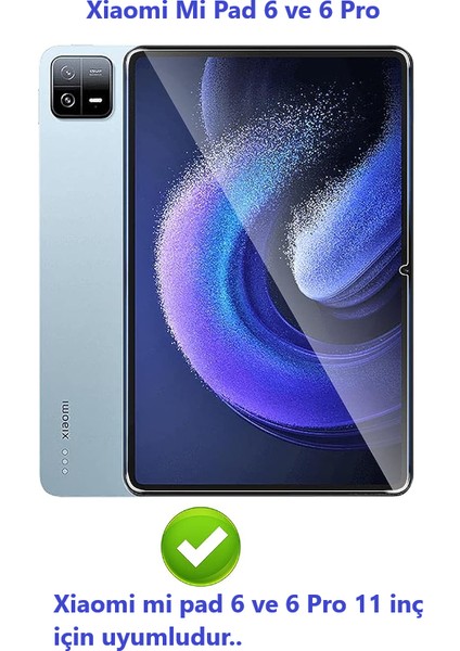 Xiaomi Mi Pad 6 ve 6 Pro Ekran Koruyucu Nano Darbe Emici Şeffaf