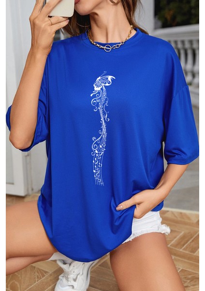 Unisex Butterfly Song Baskılı T-Shirt