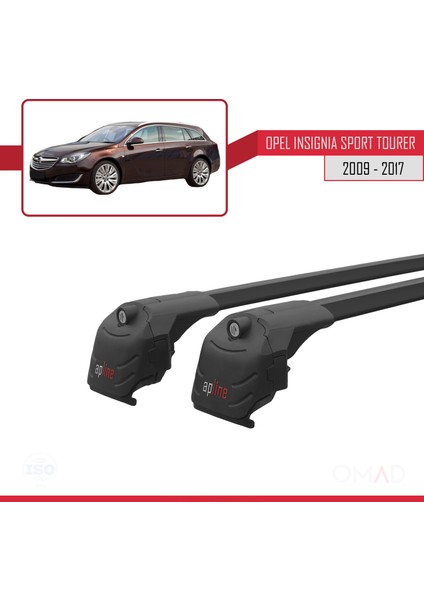 Opel - Vauxhall Insignia Sport Tourer 2009-2017 Arası ile Uyumlu Ace-2 Ara Atkı Tavan Barı Siyah