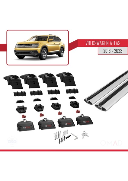 Volkswagen Atlas 2018 ve Sonrası ile Uyumlu Ace-2 Ara Atkı Tavan Barı Gri indirimleri