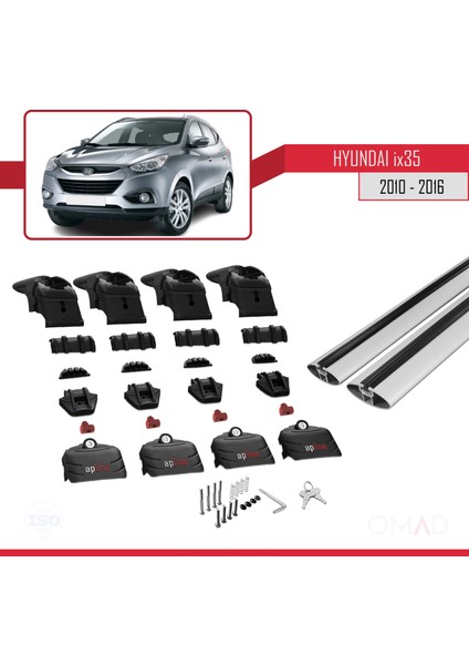Hyundai IX35 2010-2016 Arası ile Uyumlu Ace-2 Ara Atkı Tavan Barı Gri indirimleri