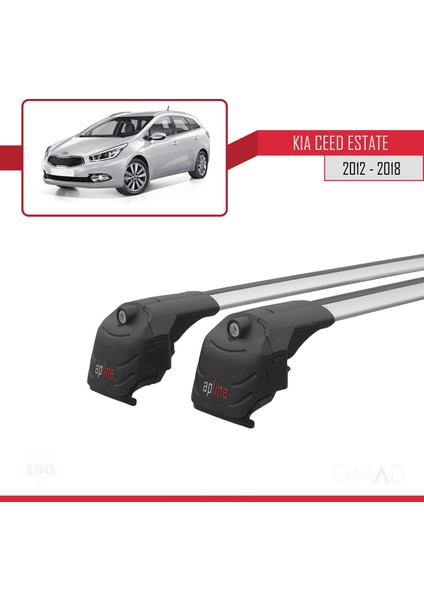 Kia Ceed (Jd) Sw 2012-2018 Arası ile Uyumlu Ace-2 Ara Atkı Tavan Barı Gri modelleri