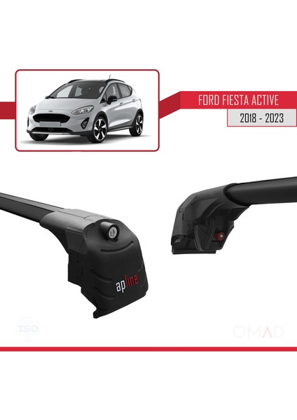 Ford Fiesta Actıve 2018 ve Sonrası ile Uyumlu Ace-2 Ara Atkı Tavan Barı Siyah