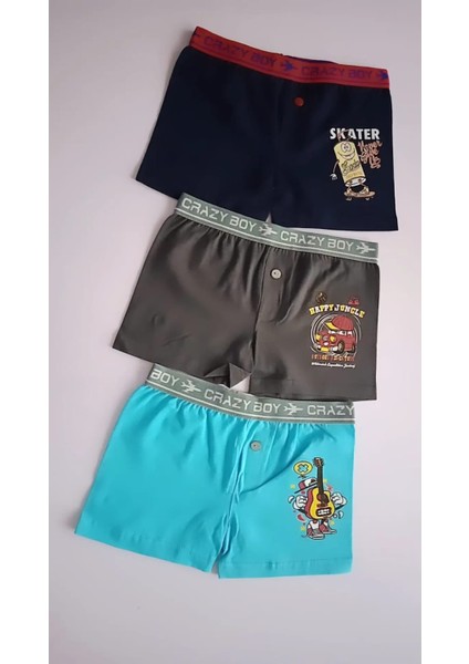 3'lü Erkek Çocuk Boxer