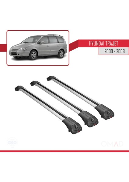 Hyundai Trajet 2000-2008 Arası ile Uyumlu Ace-1 Ara Atkı Tavan Barı Gri 3 Adet Bar modelleri
