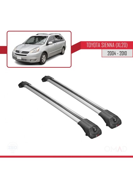 Toyota Sienna (XL20) 2004-2010 Arası ile Uyumlu Ace-1 Ara Atkı Tavan Barı Gri modelleri