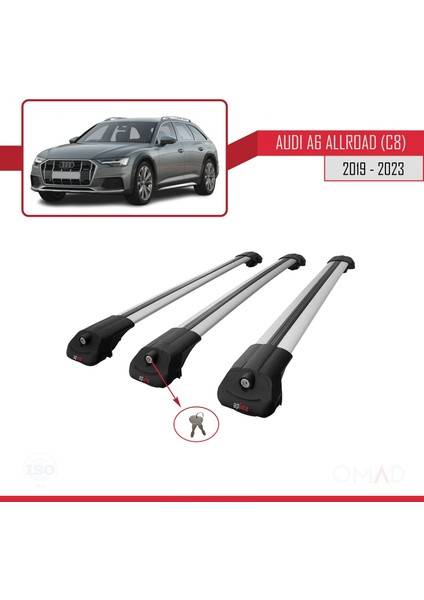 Audi A6 Allroad (C8) 2019 ve Sonrası ile Uyumlu Ace-1 Ara Atkı Tavan Barı Gri 3 Adet Bar fırsatları