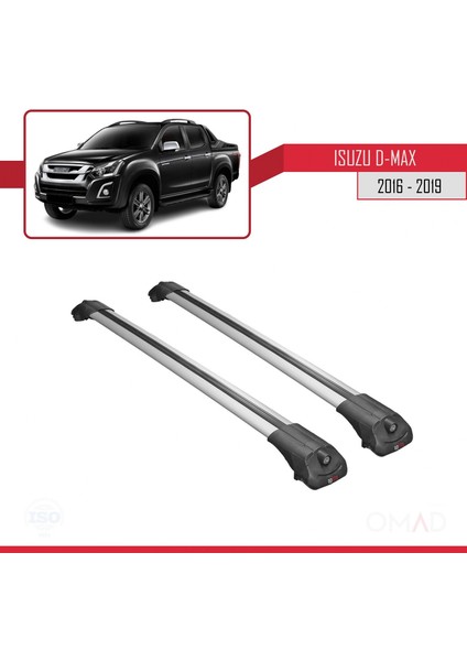 Isuzu D-Max 2016-2019 Arası ile Uyumlu Ace-1 Ara Atkı Tavan Barı Gri modelleri