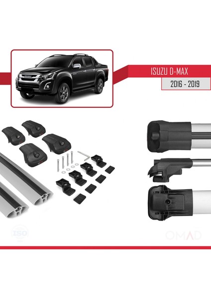 Isuzu D-Max 2016-2019 Arası ile Uyumlu Ace-1 Ara Atkı Tavan Barı Gri indirimleri