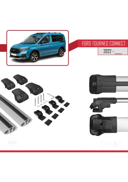 Ford Turneo Connect 2022 ve Sonrası ile Uyumlu Ace-1 Ara Atkı Tavan Barı Gri indirimleri