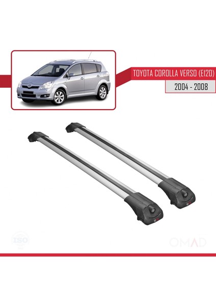 Toyota Corolla Verso (E120) 2004-2008 Arası ile Uyumlu Ace-1 Ara Atkı Tavan Barı Gri modelleri