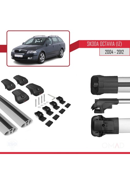 Skoda Octavia (1z) 2004-2012 Arası ile Uyumlu Ace-1 Ara Atkı Tavan Barı Gri indirimleri