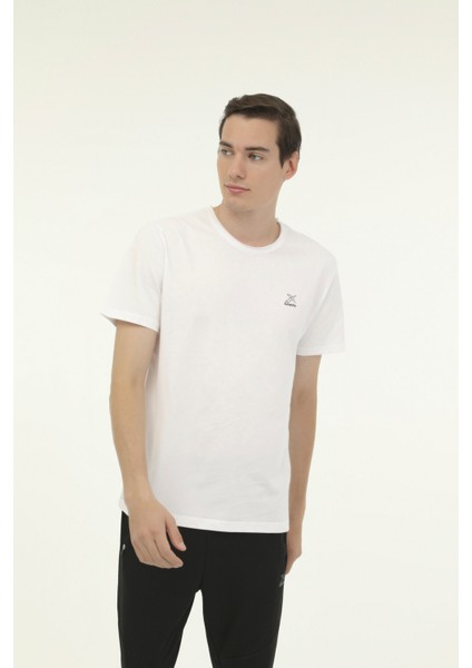 M-SN234 Bsc Raw Edge 3fx Beyaz Erkek Kısa Kol T-Shirt