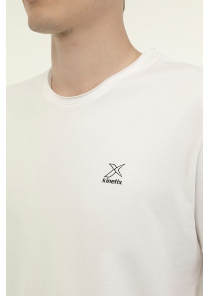 M-SN234 Bsc Raw Edge 3fx Beyaz Erkek Kısa Kol T-Shirt