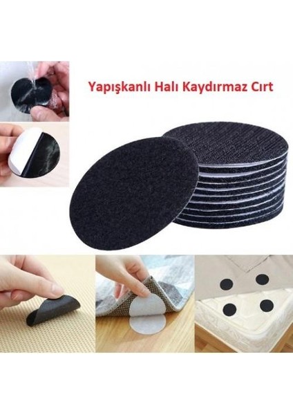 10 Adet Kilim Kaydırmaz Set Halı Kaydırmaz Cırt Bant Minder Nevresim Örtü Kaydırmaz Yapışkanlı Kaydırmaz