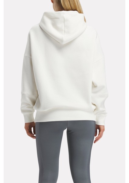 Lux Oversızed Hoodıe Ekru Kadın Sweatshirt