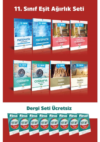 11. Sınıf Eşit Ağırlık Sınavlara Hazırlık Seti